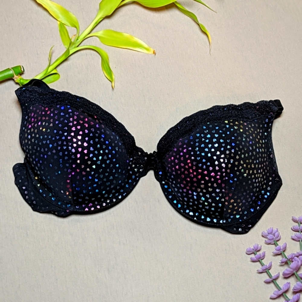 Rainbow Heart Bra 36C